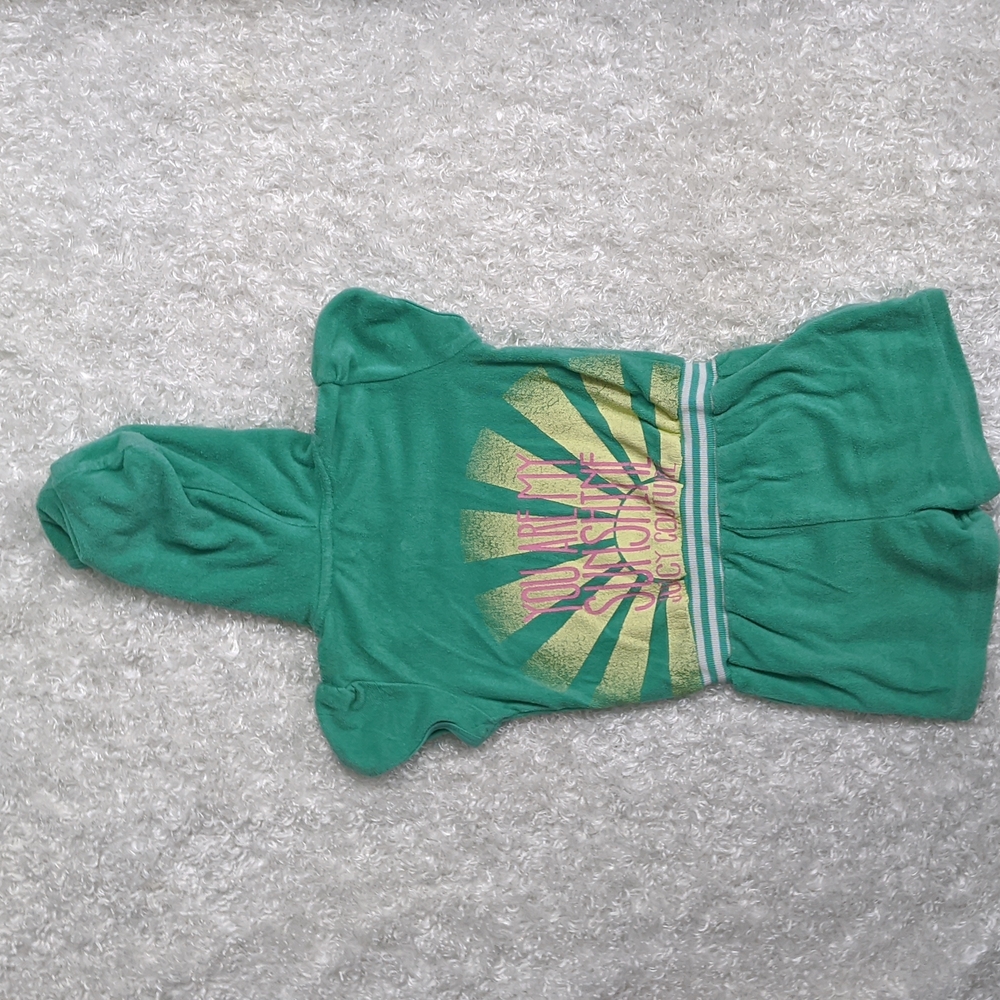 Juicy Couture Hooded Towel Toddler Romper - Picture 2 of 4